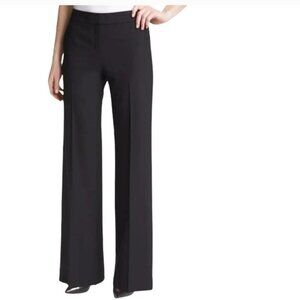 Lafayette 148 Black Straight Leg Wool Trousers Size 12